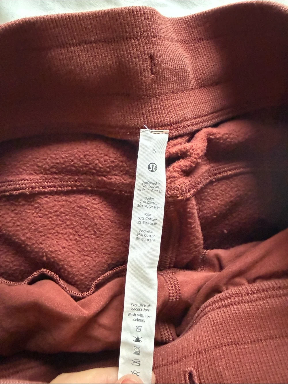 Lululemon Rust Colored Drawstring Joggers Sweatpants